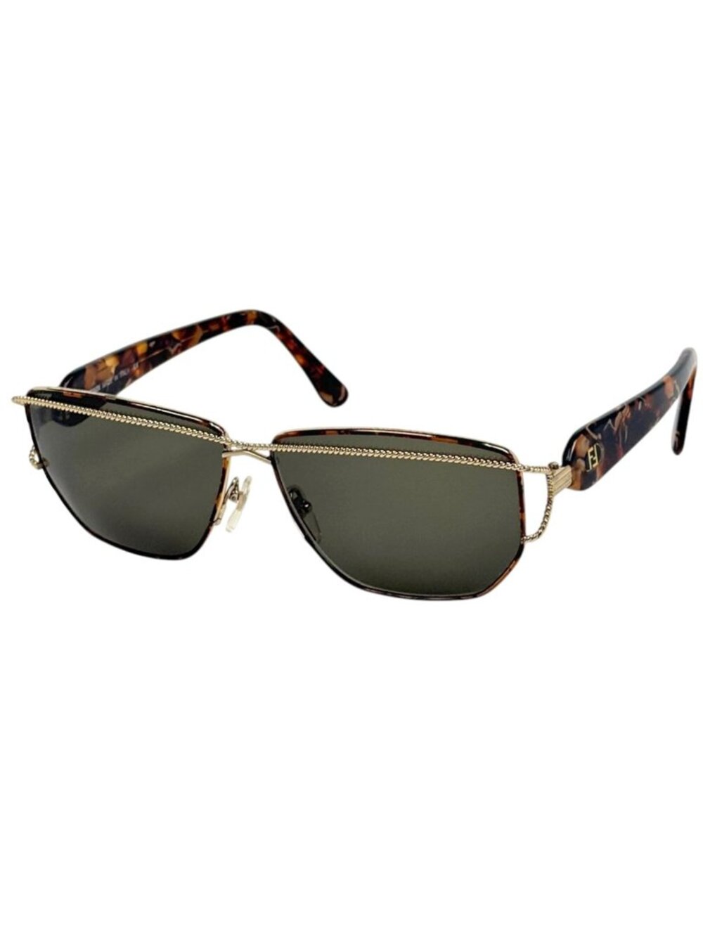 Fendi Sunglasses Metal Acetate Brown Eyewear